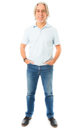 Senior Man On White Backgroundの写真素材