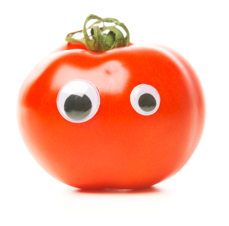 Funny Tomato With Eyesの写真素材