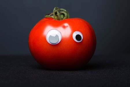 Funny Tomato With Eyesの写真素材