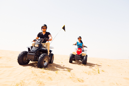 Tourists Riding Quad Bikesの写真素材