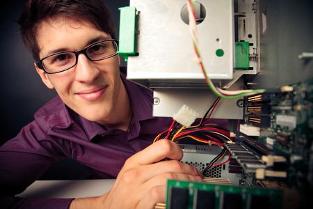 Computer Nerd Upgrading His PC