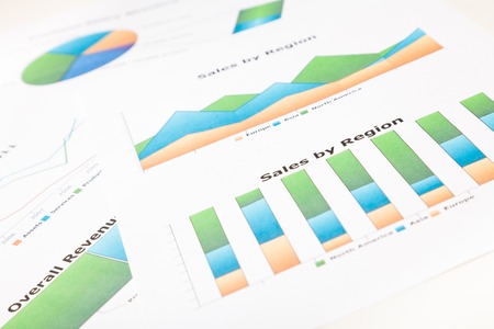 Printed Sales Chartsの写真素材