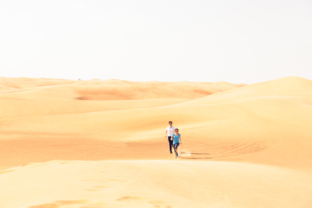 Jogging In The Desertの写真素材