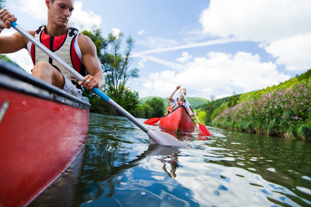 Young People Canoeingの写真素材