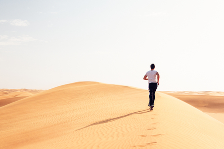 Jogging In The Desertの写真素材