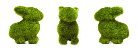 Easter Bunny Made Of Artificial Grassの写真素材