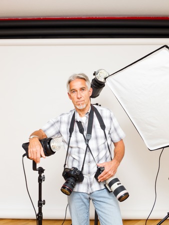 Professional Photographer In His Studioの写真素材