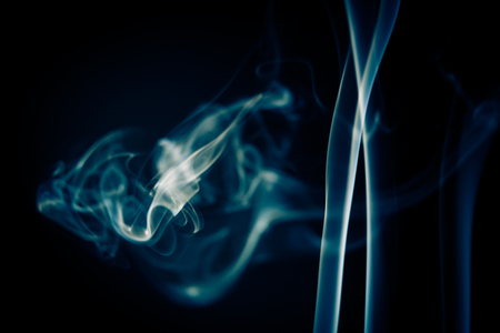 Smoke On Black Backgroundの写真素材
