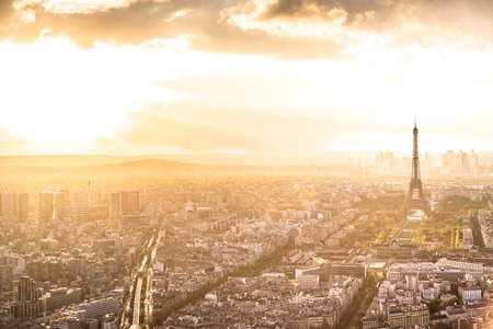 Paris Skyline With Eiffel Towerの写真素材