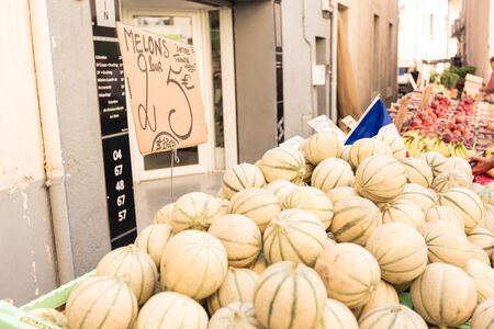 Fresh produce at a market in Southern Franceの写真素材