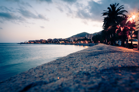 Boardwalk Along The Beach In Ajaccio, Corsicaの写真素材