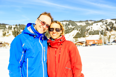 Mature Couple In The Austrian Alpsの写真素材
