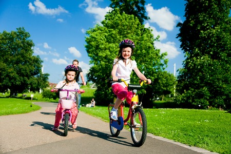 Family On Bicycles