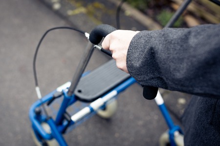 Senior Man With Walking Frameの写真素材