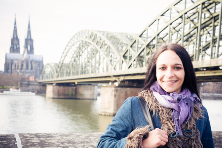 Young Woman In Cologneの写真素材