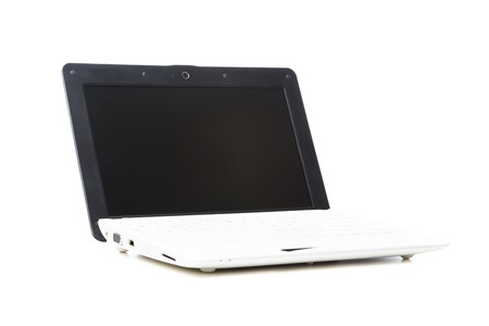 netbook on whiteの写真素材
