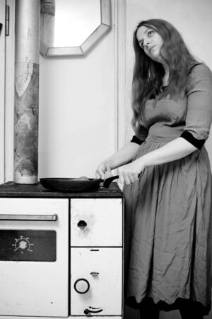 Vintage Housewife Portraitの写真素材