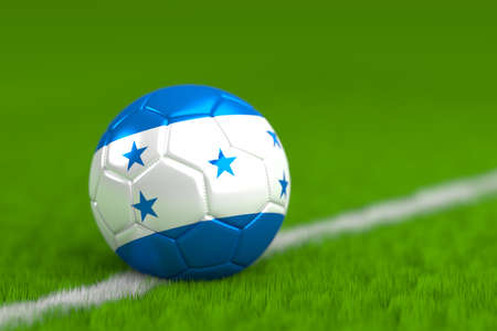 Soccer Ball With Honduran Flag 3D Renderの写真素材