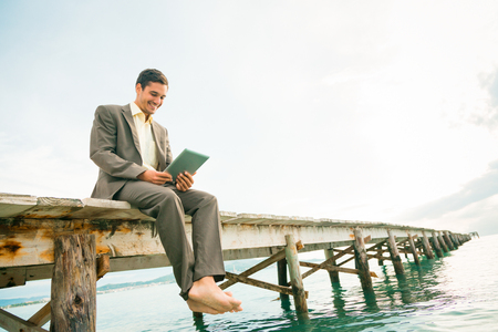 Businessman By The Seaの写真素材