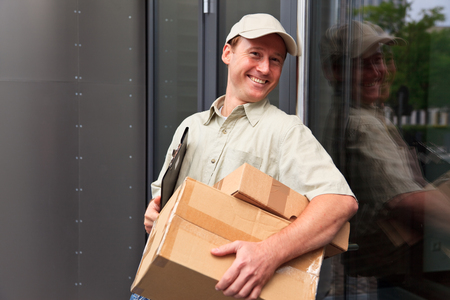 Delivery Boy At Your Doorの写真素材