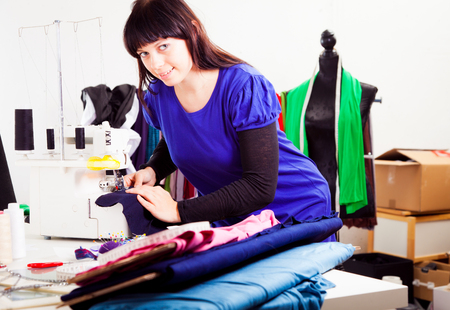 Fashion Designer In Her Studioの写真素材