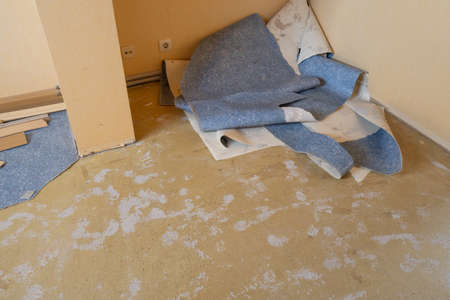 Home Renovation Project, Removing Floorの写真素材