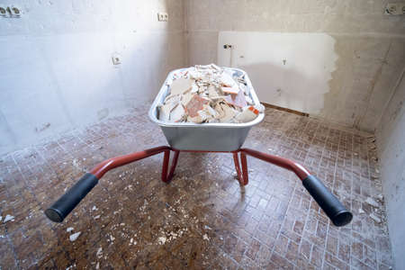 Home Renovation Project, Removing Tilesの写真素材