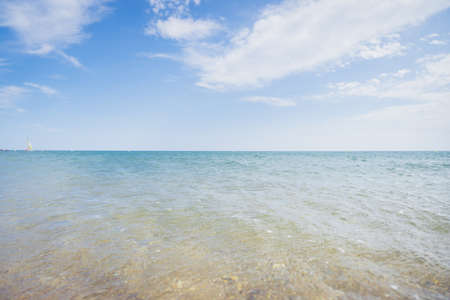 Mediterranean Sea Beach on a Bright Summer Dayの写真素材