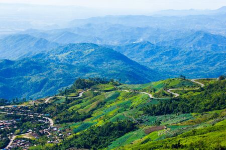 village on the mountainの写真素材