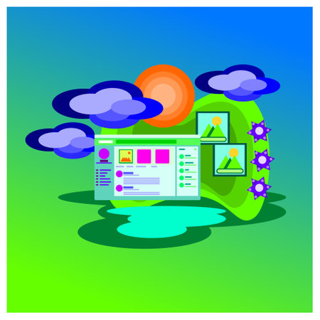 Flat responsive web design concept website development devices