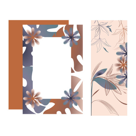 A modern take on floral design this artwork uses clean lines and subtle colors to create a sense of tranquilityのイラスト素材