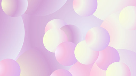 Abstract background with multicolored balls. Vector illustration. Pink, purple colors.のイラスト素材