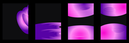 Set of abstract gradient backgrounds. Vector illustration for your graphic design.のイラスト素材