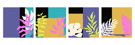 Set of trendy minimal covers, posters, brochures, flyers, placards, banners, invitations.