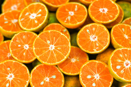 slice orange fruit juiceの写真素材