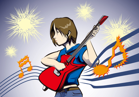 Guitaristのイラスト素材
