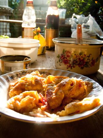 omelet thai Styleの写真素材