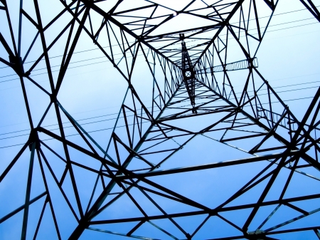 Electric High Voltage Transmission Tower 