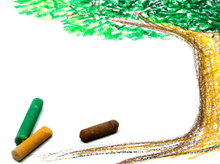 Tree Drawing with Crayon
