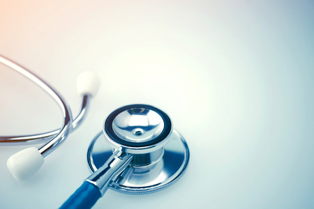 stethoscope and pill medical concept