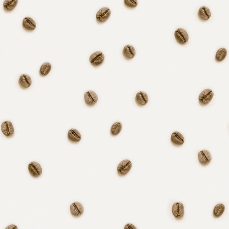 coffee beans in vintage color style for coffee concept backgroundの写真素材