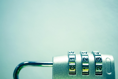 combination padlock in blur style for security concept backgroundの写真素材