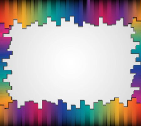 Colorful Straight lines abstract vector with blank paper background for your text.のイラスト素材