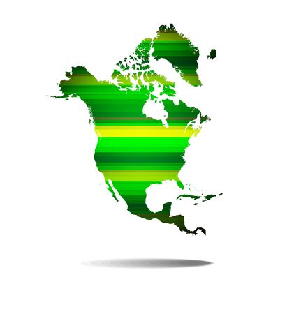 Abstract Green straight lines with north america map backgroundのイラスト素材
