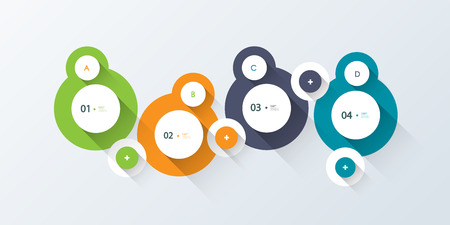 Minimal  infographic design. Element can be used for business design, reports, step presentation, number options, progress, workflow layout or websites.のイラスト素材