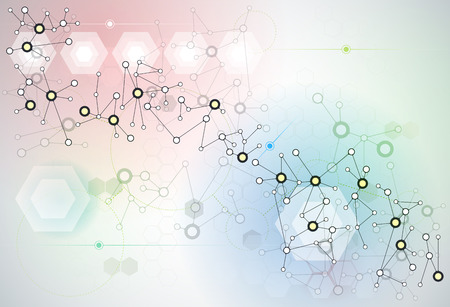 Abstract futuristic - Molecules technology background. Illustration Vector design digital technology concept. Blank space for your designのイラスト素材