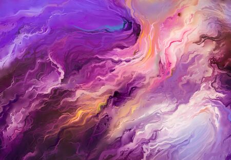 Abstract colorful oil painting on canvas texture. Hand drawn brush stroke, oil color paintings background. Modern art oil paintings with yellow, red color. Abstract contemporary art for background.の写真素材