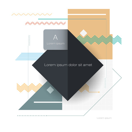 Illustration vector of cool abstract geometric background. Blank simple geometry, triangle shape. Composition pattern design for your content, business, modern graphic design, banner, template, coverのイラスト素材