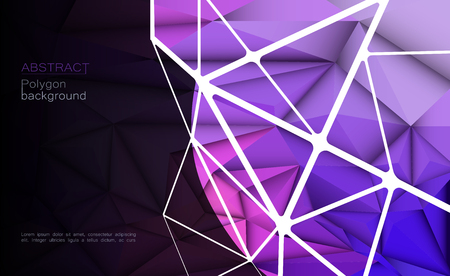 Vector 3D Geometric, Polygon, Line, Triangle pattern shape for wallpaper or background. Illustration low poly, polygonal design  Abstract science, futuristic, web, network conceptのイラスト素材
