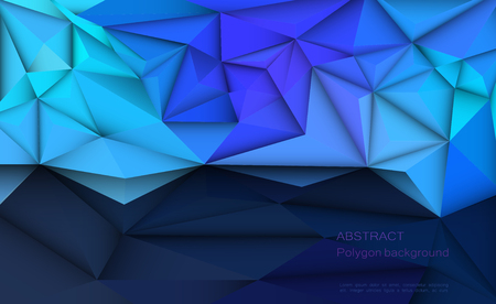 Vector 3D Geometric, Polygon, Line, Triangle pattern shape for wallpaper or background. Illustration low poly, polygonal design with dark blue color. Abstract science, futuristic, web, network conceptのイラスト素材